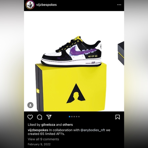 NWT Custom Limited Edition Nike AF1’s Wmn Size 5 - Picture 2 of 12